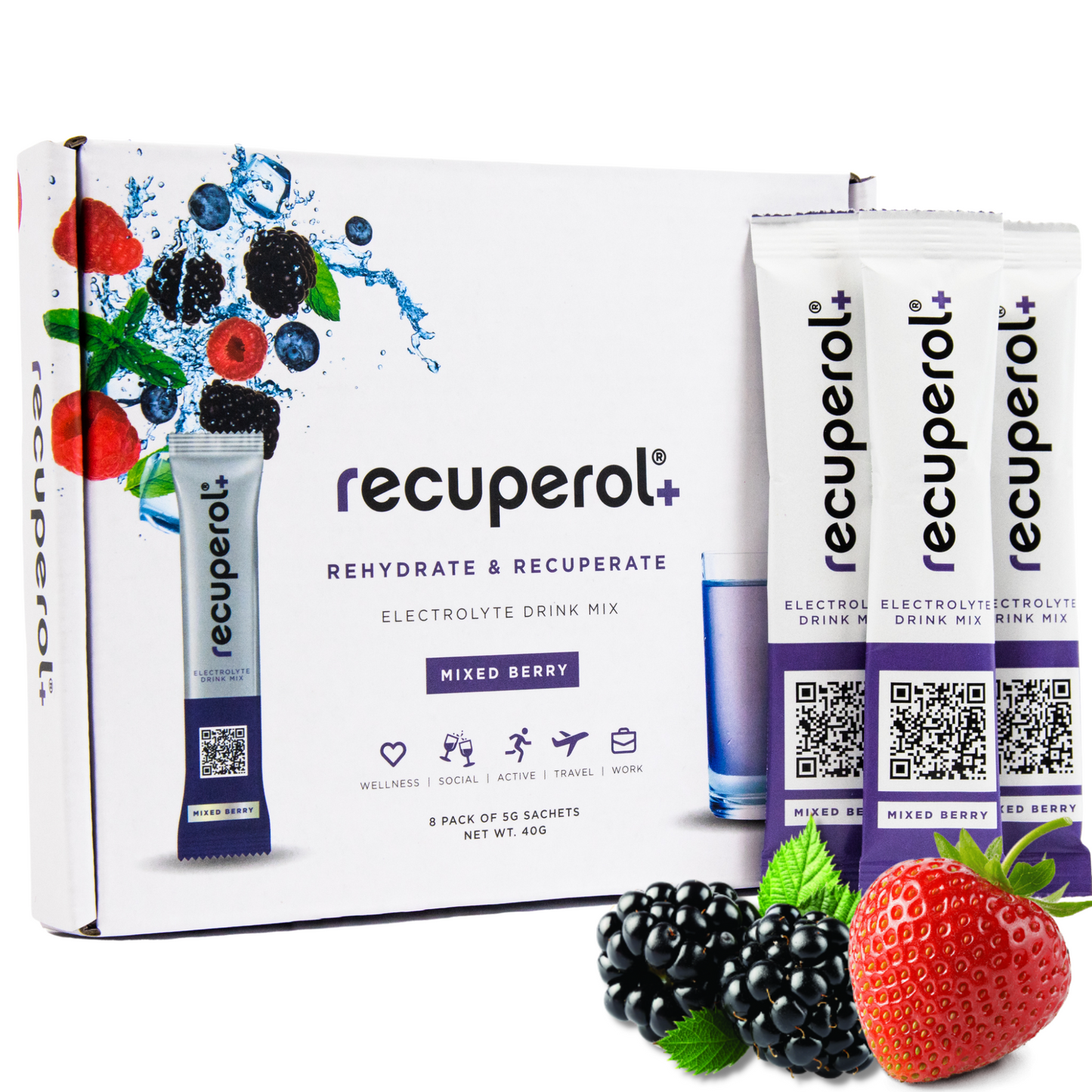 Recuperol Rehydration & Recovery Electrolyte Powder Drink Mix