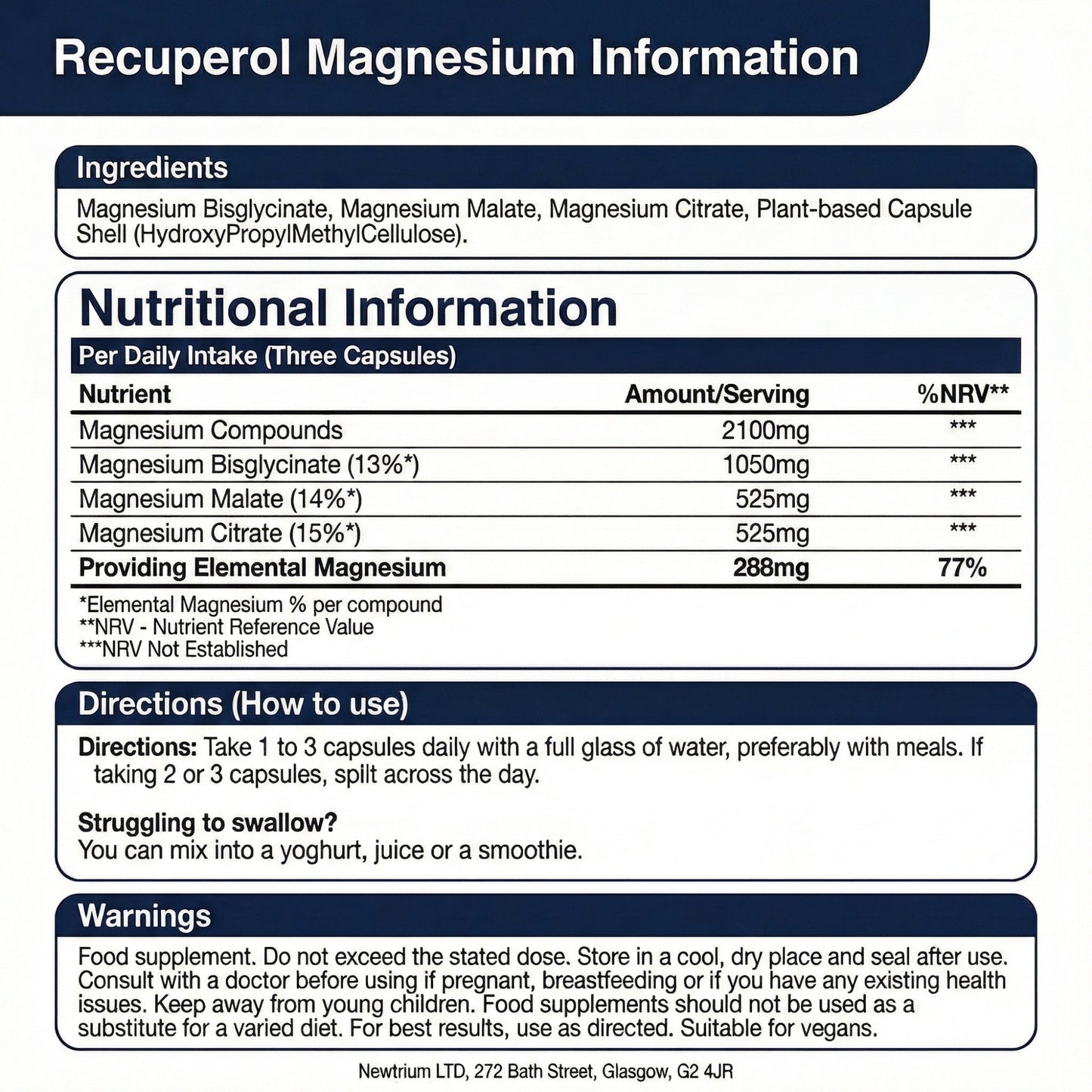 NEW PRODUCT Clean Magnesium Glycinate 3-in-1 Blend