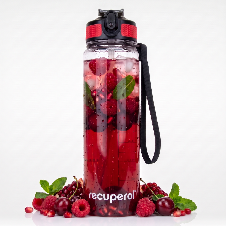Recuperol Premium 1L Tritan Water Bottle, Leakproof, BPA-Free